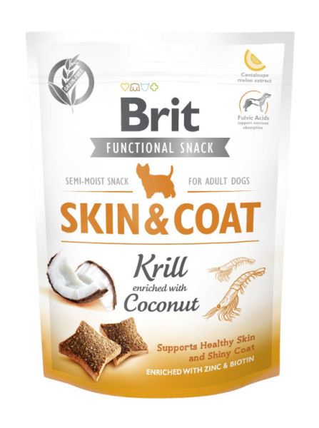 Brit Care Snack Skin&Coat Kryl 150g
