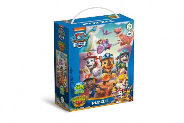 Puzzle Tlapková patrola/Paw Patrol Záchrana dinosaurů 32x23cm 48 dílků v krabičce 15x18x6cm