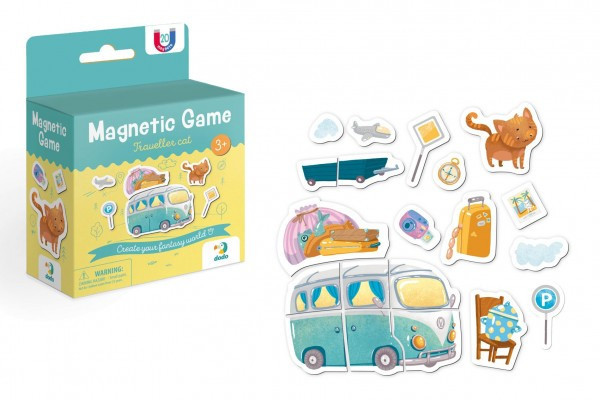 Magnetická hra Mačka + cestovanie plast 20ks v krabičke 10x14x5cm