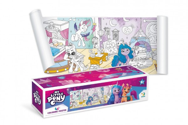 Plakat do kolorowania My Little Pony 70x16cm w pudełku 19x5x5cm
