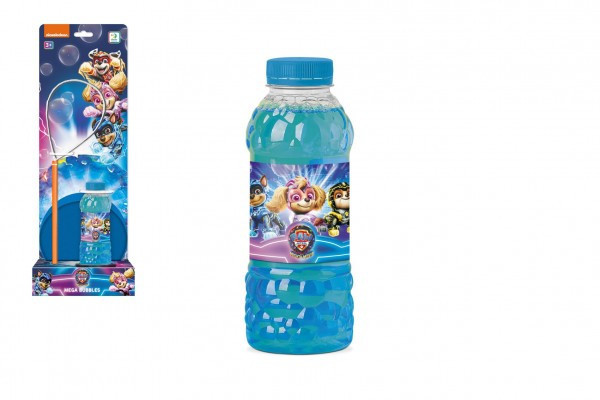 Bublifuk Tlapková patrola/Paw Patrol sada na tvorbu bublin + náplň 0,45L na kartě 15x42x12cm