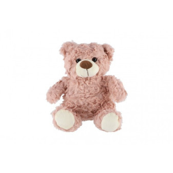 Medveď/Medvedík sediaci plyš 22cm ružový v sáčku 0+