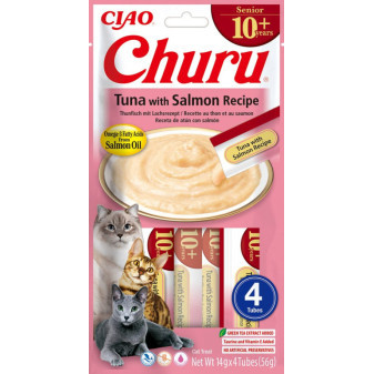 Cat Churu Senior Tuna with Salmon Recipe 4x14g
