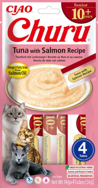 Cat Churu Senior Tuna with Salmon Recipe 4x14g