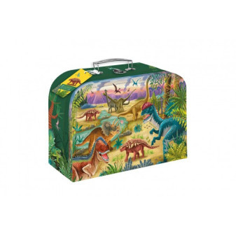 Kufřík/Kufr školní papírový dino Jurassic adventure 35x23x10cm