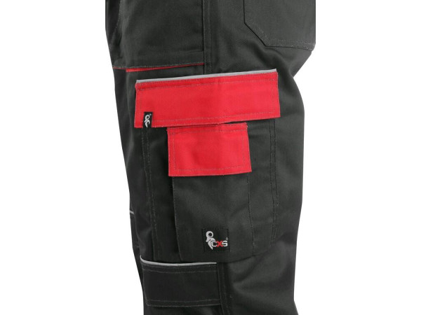 Kalhoty CXS ORION TEODOR, pánské, černo-červené, vel. 44