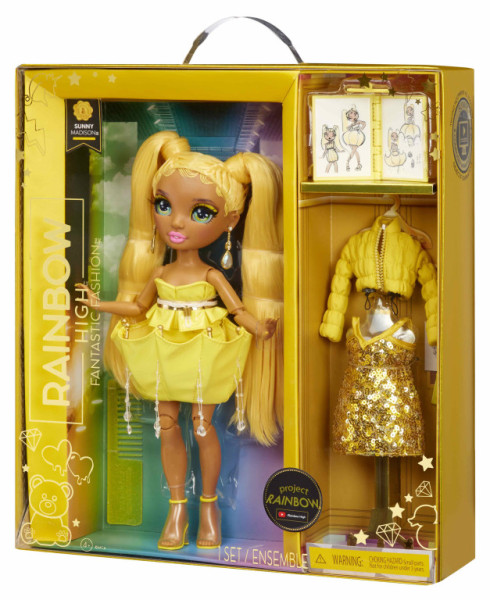 Rainbow High Fantastyczna lalka modowa - Sunny Madison