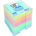 Kocka nelepená farebná v plastovom zásobníku, 8x8, 800 listov