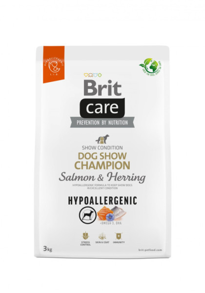 Brit Care Dog Hypoallergenic Dog Show Champion - salmon and herring, 3kg