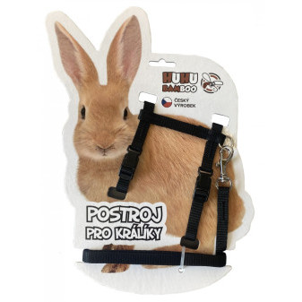 HUHUBAMBOO set postroj+vodítko KRÁLÍK, černý