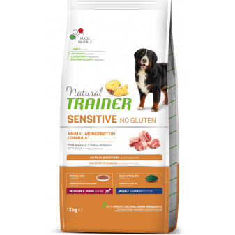 Trainer Natural Sensitive No gluten Adult Medium/Maxi vepřové 12kg