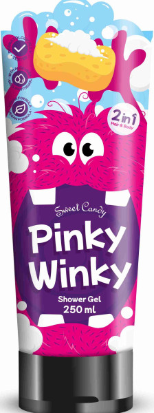 Sweet Candy Vegan 2v1 pro děti šampon a sprchový gel Pinky Winky, 250ml