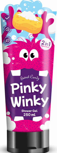 Sweet Candy Vegan 2v1 pre deti šampón a sprchový gél Pinky Winky, 250ml