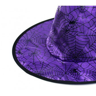 Czarownica/Halloween fioletowa czapka dziecięca