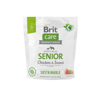 Brit Care Dog Sustainable Senior - kurczak i owad, 1kg