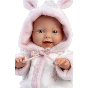 Llorens 63312 LITTLE BABY - realistická panenka miminko s měkkým látkovým tělem - 32 cm