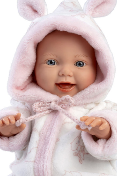 Llorens 63312 LITTLE BABY - realistická panenka miminko s měkkým látkovým tělem - 32 cm