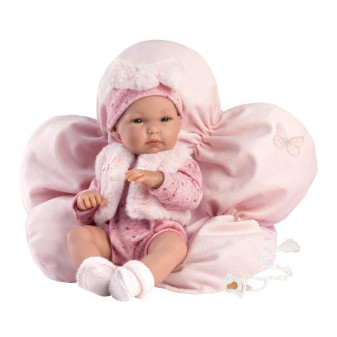 Llorens 63592 NEW BORN HOLČIČKA - realistická bábika bábätko s celovinylovým telom -35 cm