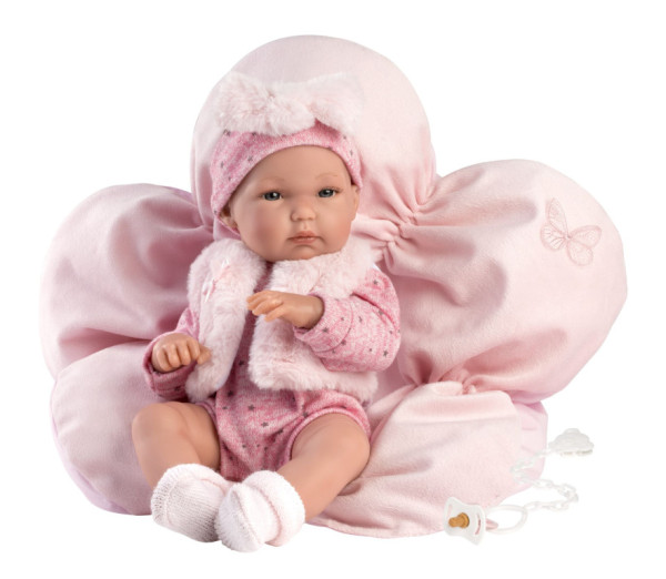 Llorens 63592 NEW BORN HOLČIČKA - realistická bábika bábätko s celovinylovým telom -35 cm