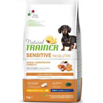 Trainer Natural Sensitive No gluten Adult Mini losos 7kg