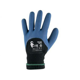 Rękawiczki CXS ROXY BLUE WINTER, zimowe, maczane w lateksie, rozmiar 10