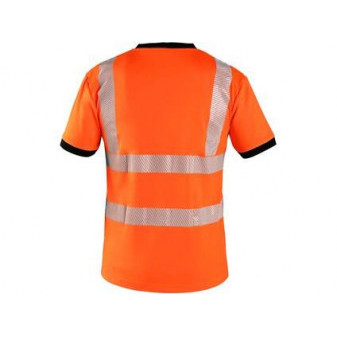 T-shirt CXS RIPON, ostrzegawczy, męski, pomarańczowo - czarny