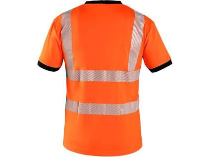 Tričko CXS RIPON, výstražné, pánske, oranžovo - čierne, veľ. 2XL