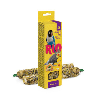 RIO Pałeczki dla średnich papug z miodem i orzechami 2x75g