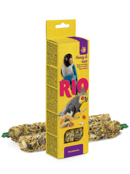 RIO Pałeczki dla średnich papug z miodem i orzechami 2x75g