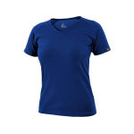 T-shirt CXS ELLA, damski, krótki rękaw, średni niebieski, rozmiar 2XL