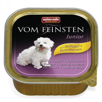 Animonda Vom Feinsten Junior paštika pro psy drůbeží+krůtí srdce 150g
