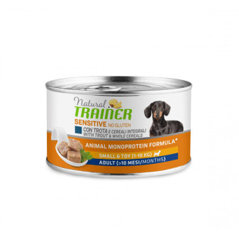 Konzerva Trainer Natural SENS NGl AD S&T pstruh&obil. 150g LT