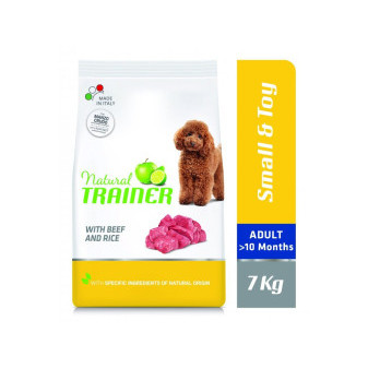 TRAINER Natural Small&Toy Adult hovězí a rýže 7kg