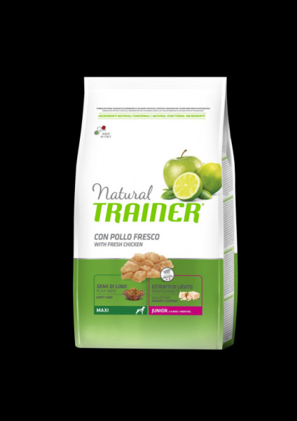 TRAINER Natural Maxi Junior čerstvé kuře 12kg