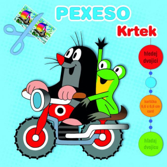 Pexeso w książce Kret i motocykl z kartami maxi