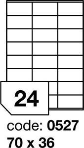 Etiketa 70x36mm/100ks A4 bílá, Labels