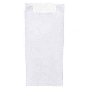 Papierové vrecko desiatové biele 12+5x24 cm - 100 ks