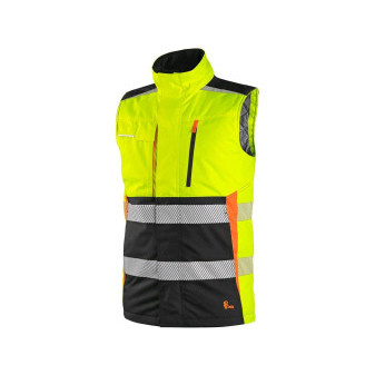Vesta CXS BENSON, pánská, výstražná, zateplená, žluto-černá, vel. 3XL
