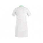 Dámské šaty CXS BELLA bílé se zelenými doplňky, vel. 38