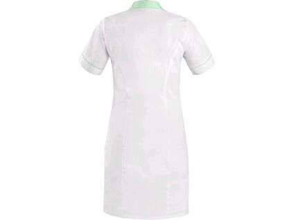 Dámske šaty CXS BELLA biele so zelenými doplnkami, veľ. 40