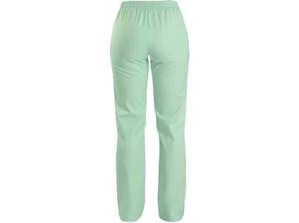 Dámské kalhoty CXS TARA zelené s bílými doplňky, vel. 36