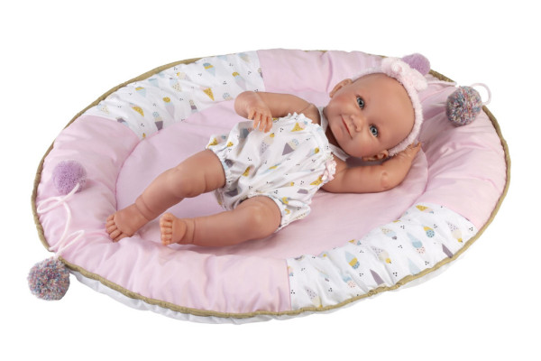 Llorens 73806 NEW BORN HOLČIČKA realistická panenka miminko s celovinylovým tělem 40 cm