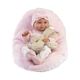 Llorens 73808 NEW BORN HOLČIČKA realistická bábika bábätko s celovinylovým telom 40 cm