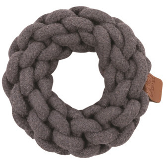 M-Pets Coto bavlněná hračka kruh, šedý 13cm