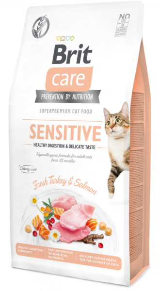 Brit Care Cat bezzbożowa Sensitive 7kg