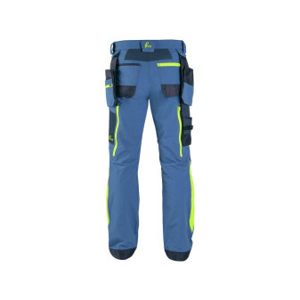 Kalhoty CXS NAOS pánské, modro-modré, HV žluté doplňky, vel. 60