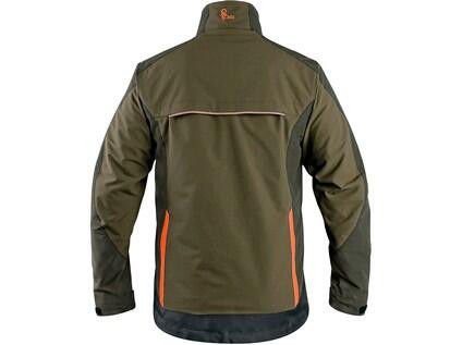 Bluzka CXS NAOS, męska, khaki-oliwka, dodatki HV pomarańczowe, rozmiar 48