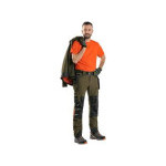 Nohavice CXS NAOS pánske, khaki-olivová, HV oranžové doplnky, vel. 60
