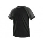 T-shirt CXS OLIVER, krótki rękaw, czarno-szary, rozmiar XL