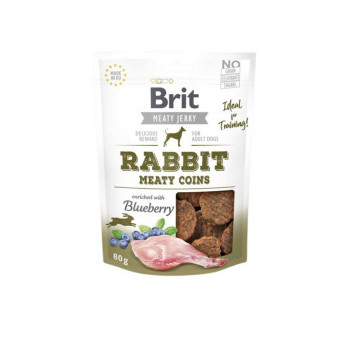 Brit Jerky Rabbit Mięsne Monety 80g